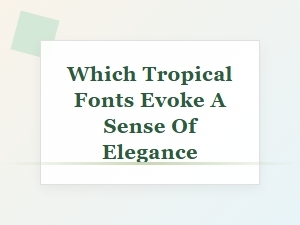 Elegant Tropical Fonts for Serene Luxury Design